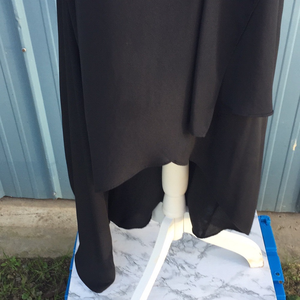 Bcbgmaxazaria Asymmetrical Solid Black Waterfall … - image 6